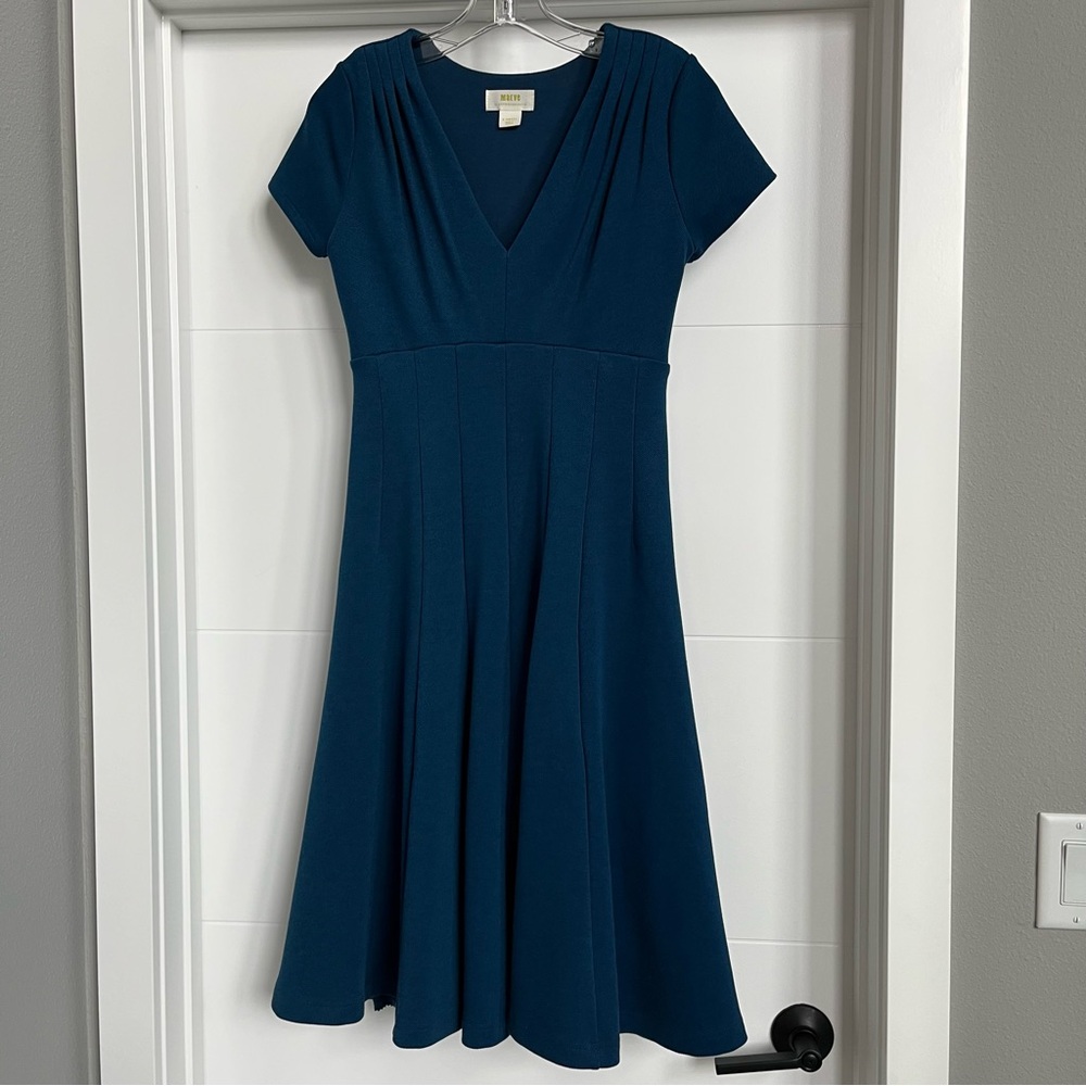 Anthropologie Maeve Lincoln Center Midi Dress XS Blue
